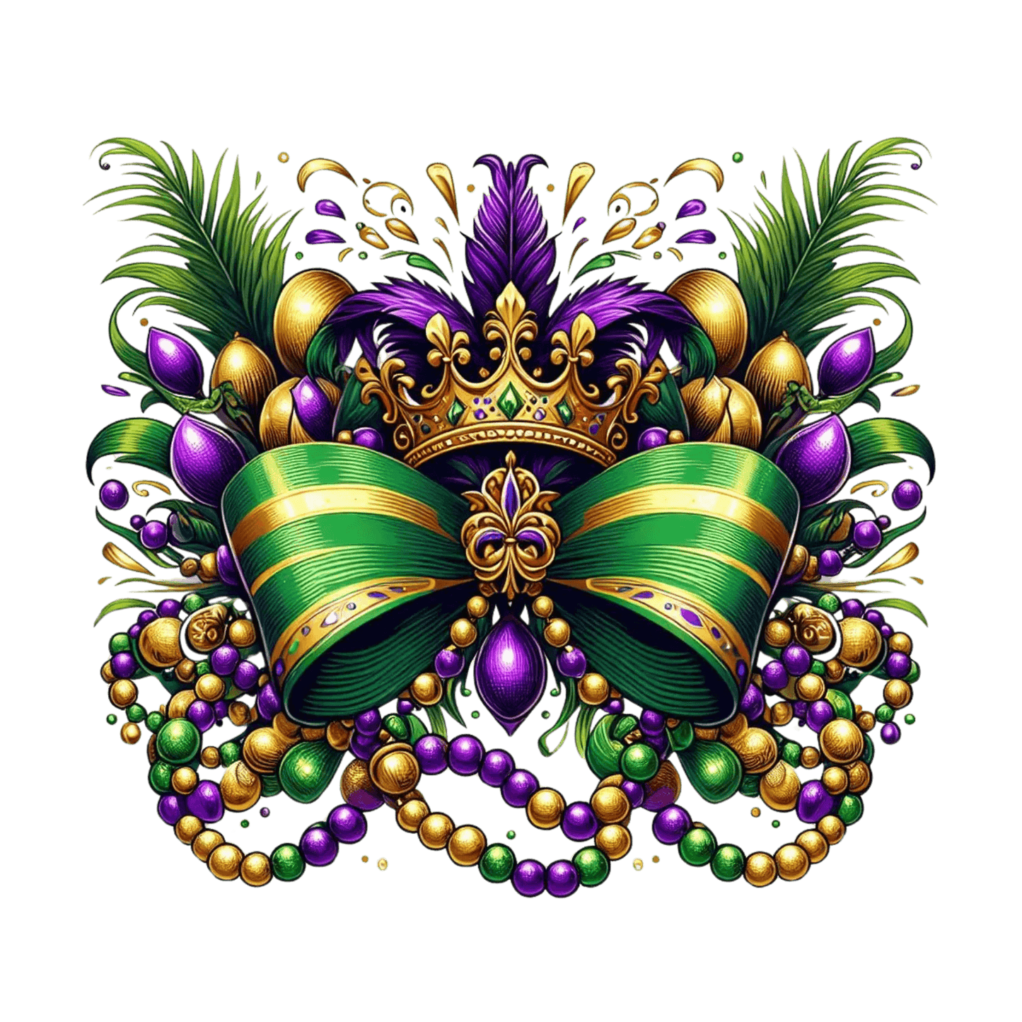 Mardi Gras Mask - DTF Ready to Press - Heat Press Transfer