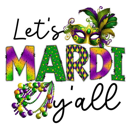 Mardi Gras Mask - DTF Ready to Press - Heat Press Transfer