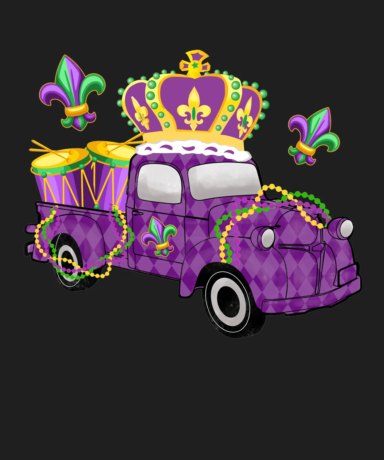 Mardi Gras Parade - DTF Ready to Press - Heat Press Transfer