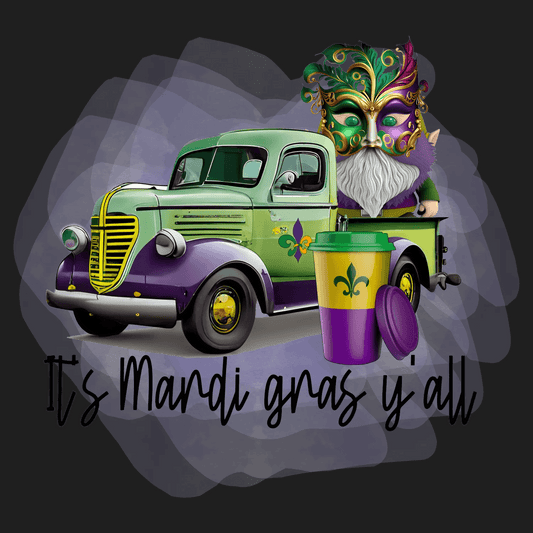 Mardi Gras Truck - DTF Ready to Press - Heat Press Transfer