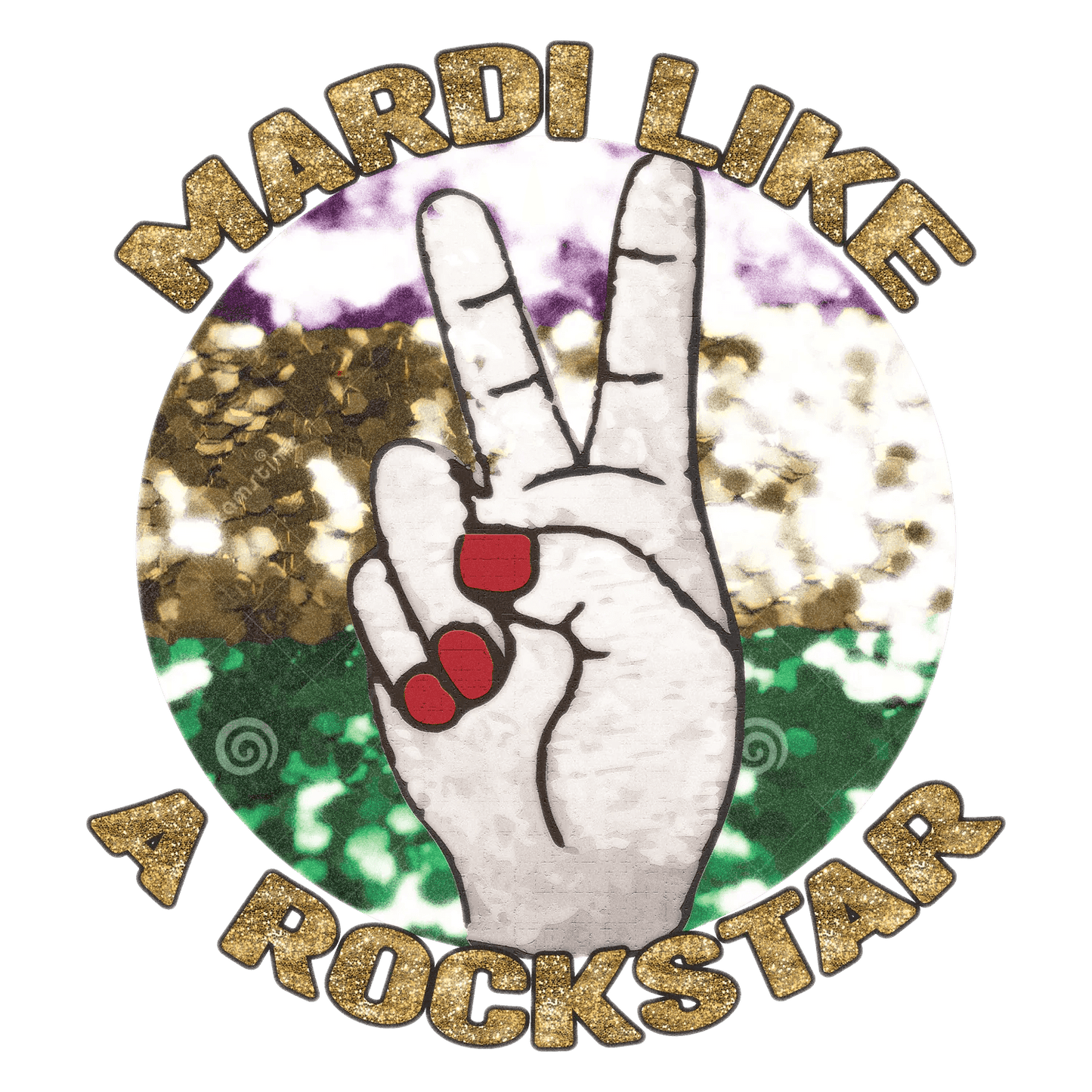Mardi Like A Rockstar - DTF Ready to Press - Heat Press Transfer
