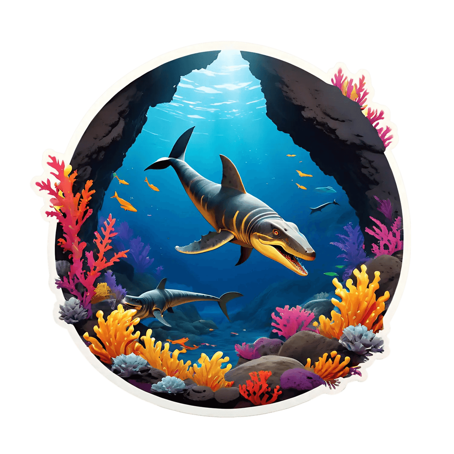Marine Life - Prehistoric Ocean Sticker - Heat Press Transfer