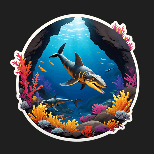 Marine Life - Prehistoric Ocean Sticker - Heat Press Transfer