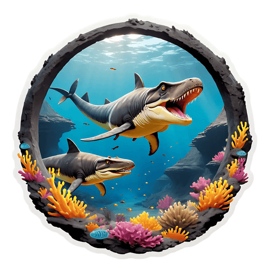 Marine Predators - Dinosaur Sticker - Heat Press Transfer