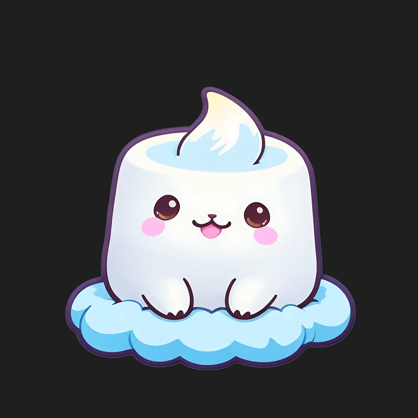 Marshmallow Cloud - UV DTF Sticker - Heat Press Transfer