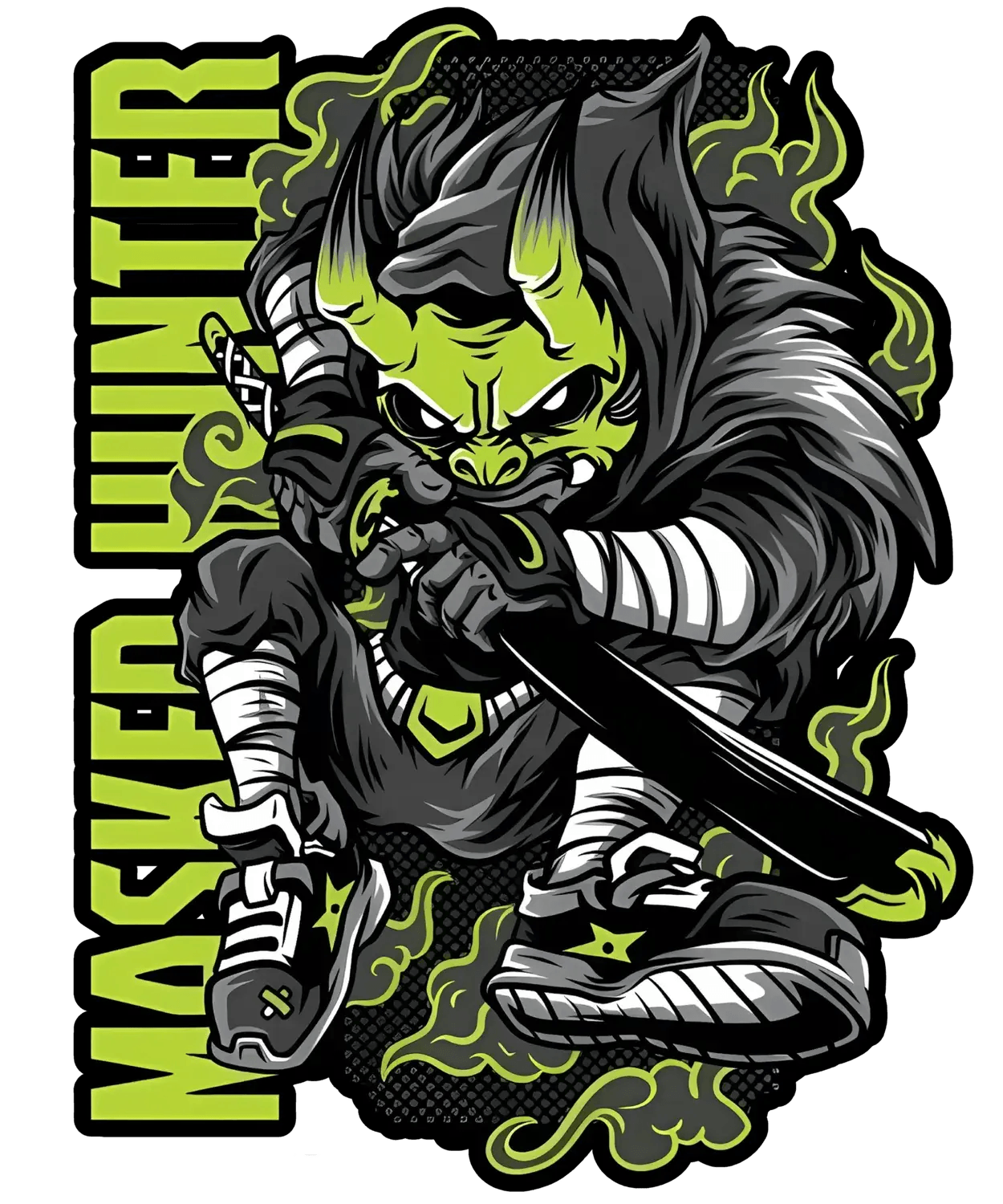Masked Hunter - DTF Ready to Press (original)
