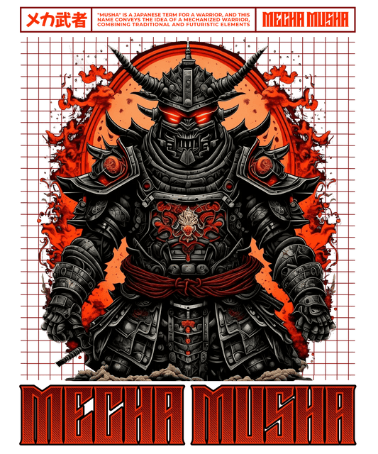 Mecha Musha - DTF Ready to Press - Heat Press Transfer