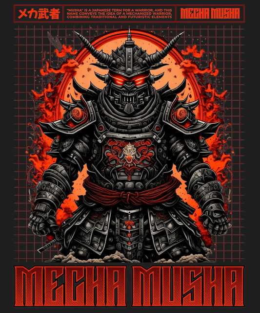 Mecha Musha - DTF Ready to Press - Heat Press Transfer