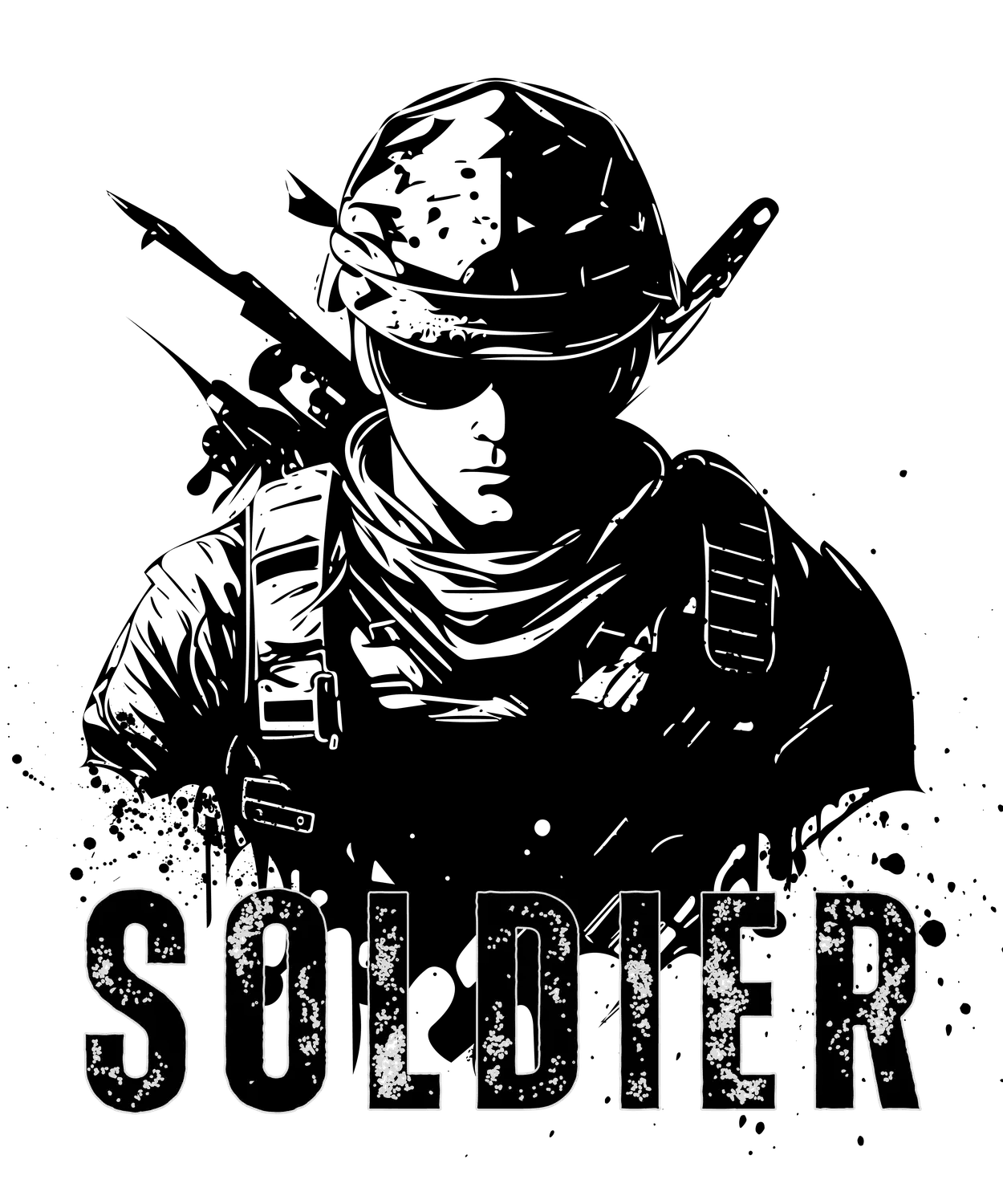 Military Soldier - DTF Ready to Press (original)
