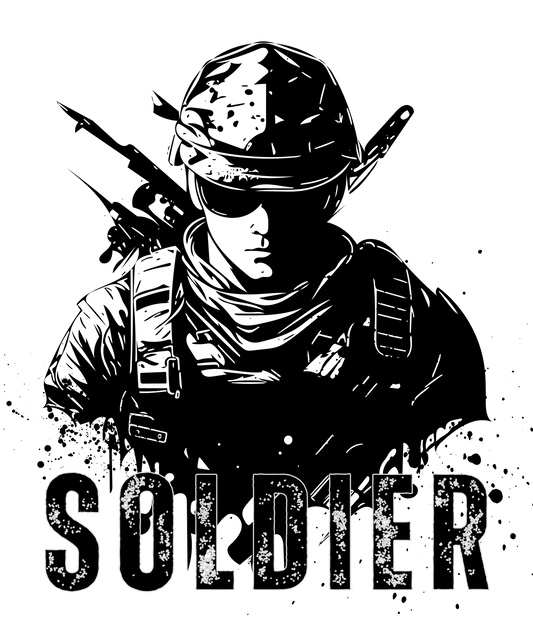 Military Soldier - DTF Ready to Press - Heat Press Transfer