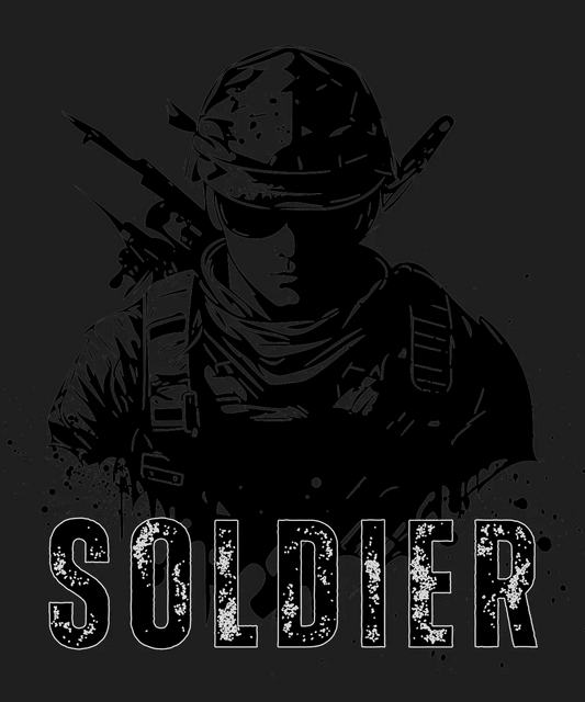 Military Soldier - DTF Ready to Press - Heat Press Transfer
