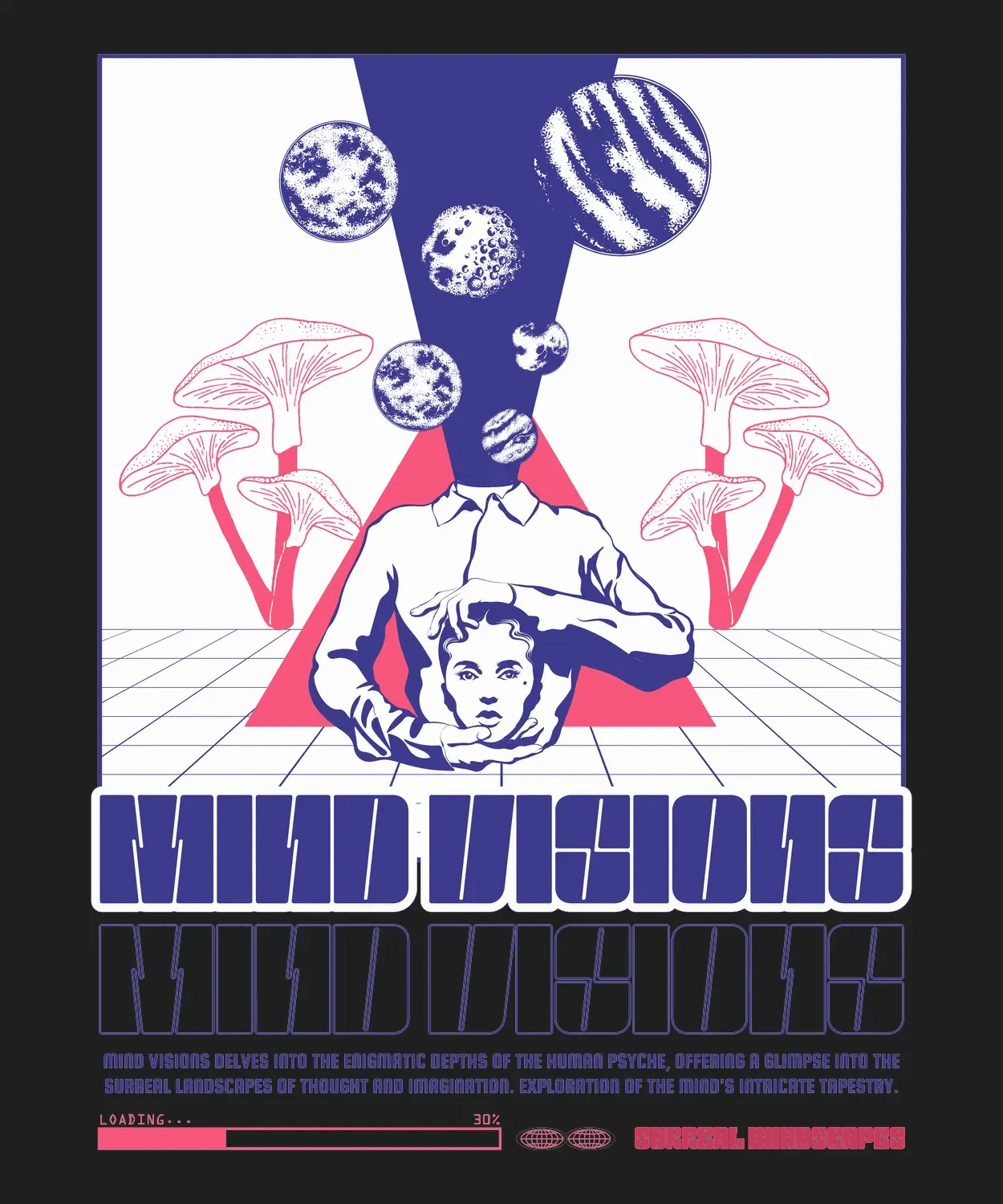 Mind Visions Psychedelia - DTF Ready to Press - Heat Press Transfer