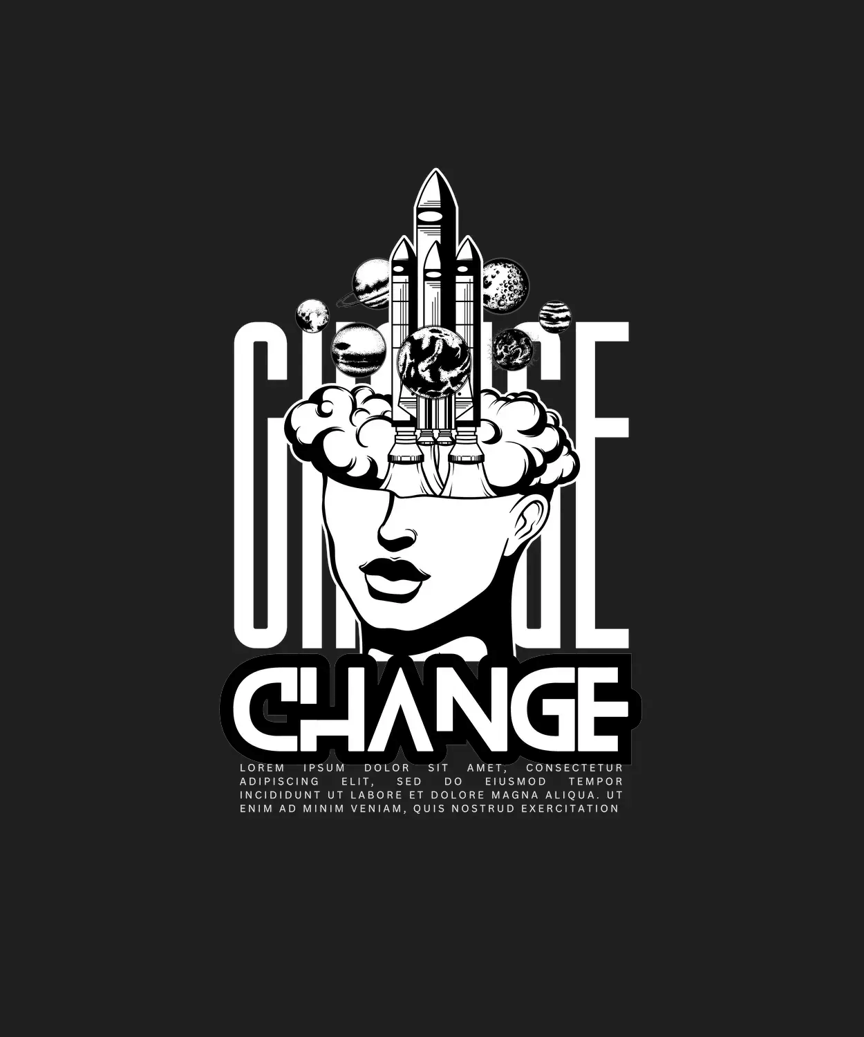 Mindful Change - DTF Ready to Press (black_bg)