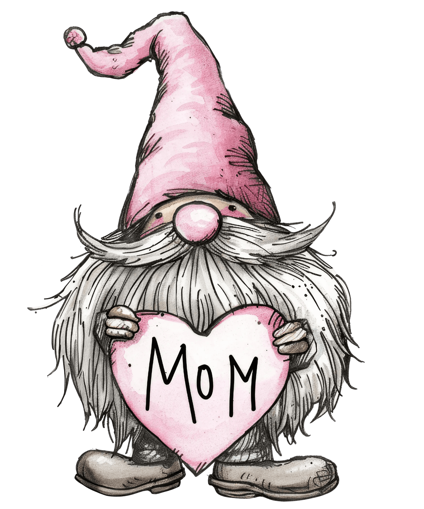 Mom Gnome Design - DTF Ready To Press - Heat Press Transfer