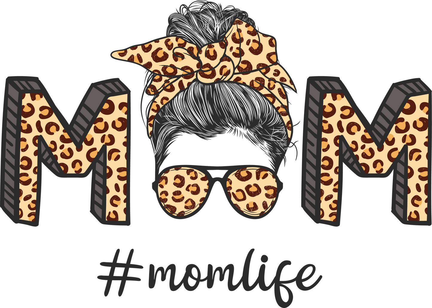 Mom Life Design - DTF Ready To Press - Heat Press Transfer