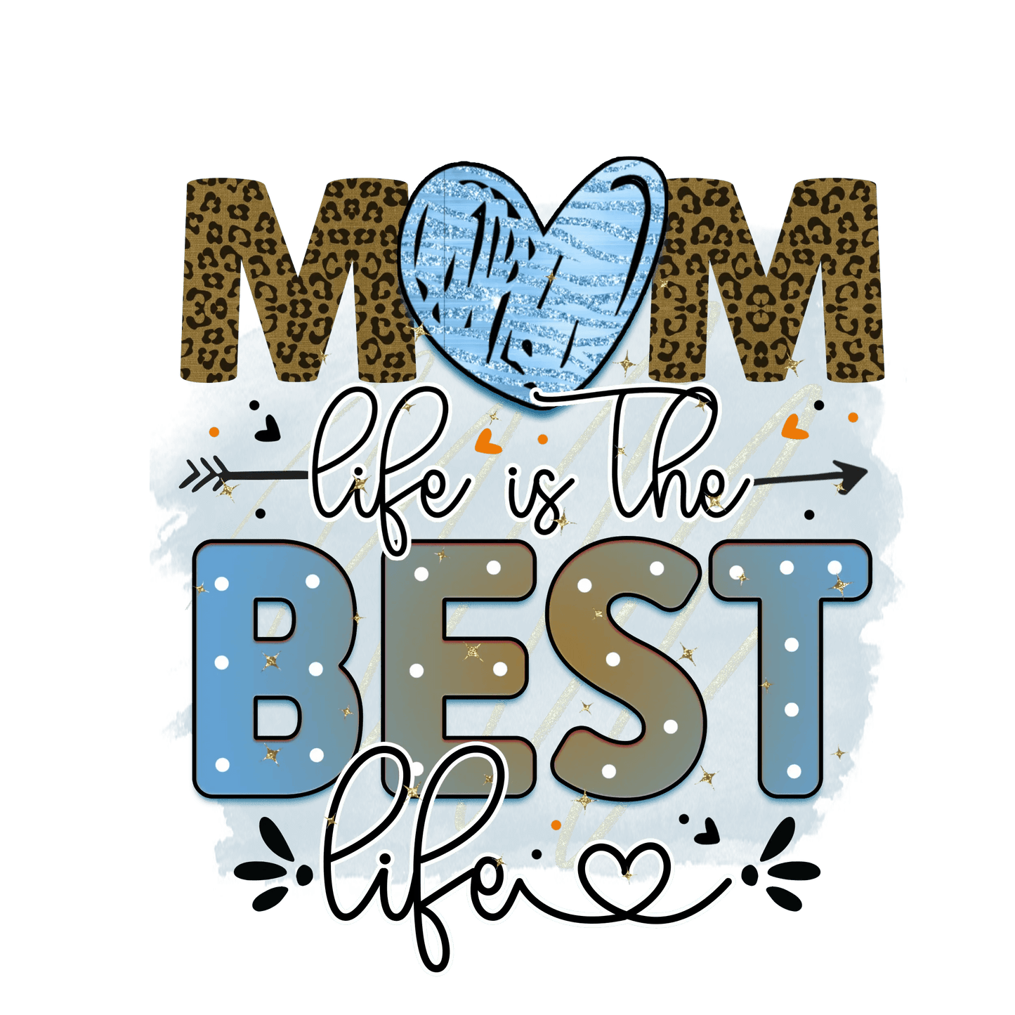 Mom Life Is The Best Life Design - DTF Ready To Press - Heat Press Transfer