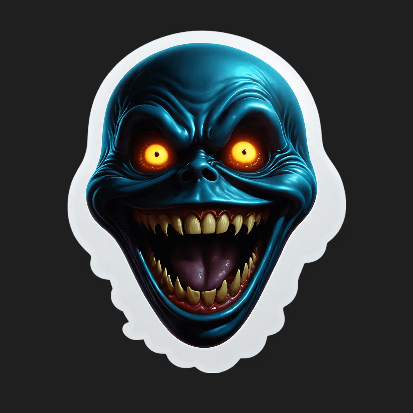 Monster Face Sticker - Vibrant UV DTF - Heat Press Transfer