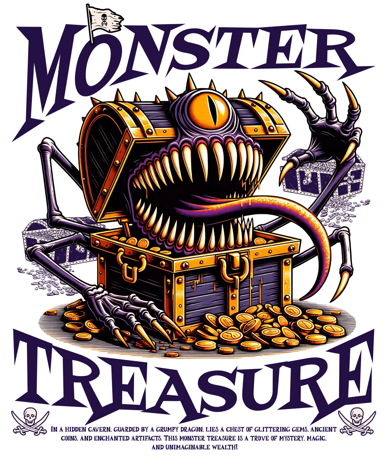 Monster Treasure Chest - DTF Ready to Press (original)