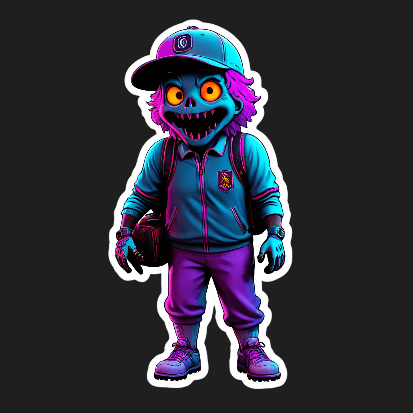 Monster Baseball - UV Sticker - Heat Press Transfer