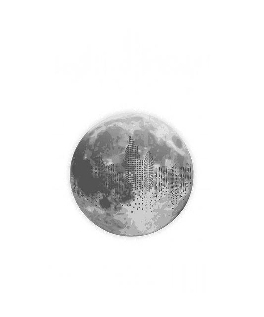 Moon Cityscape - DTF Ready to Press - Heat Press Transfer