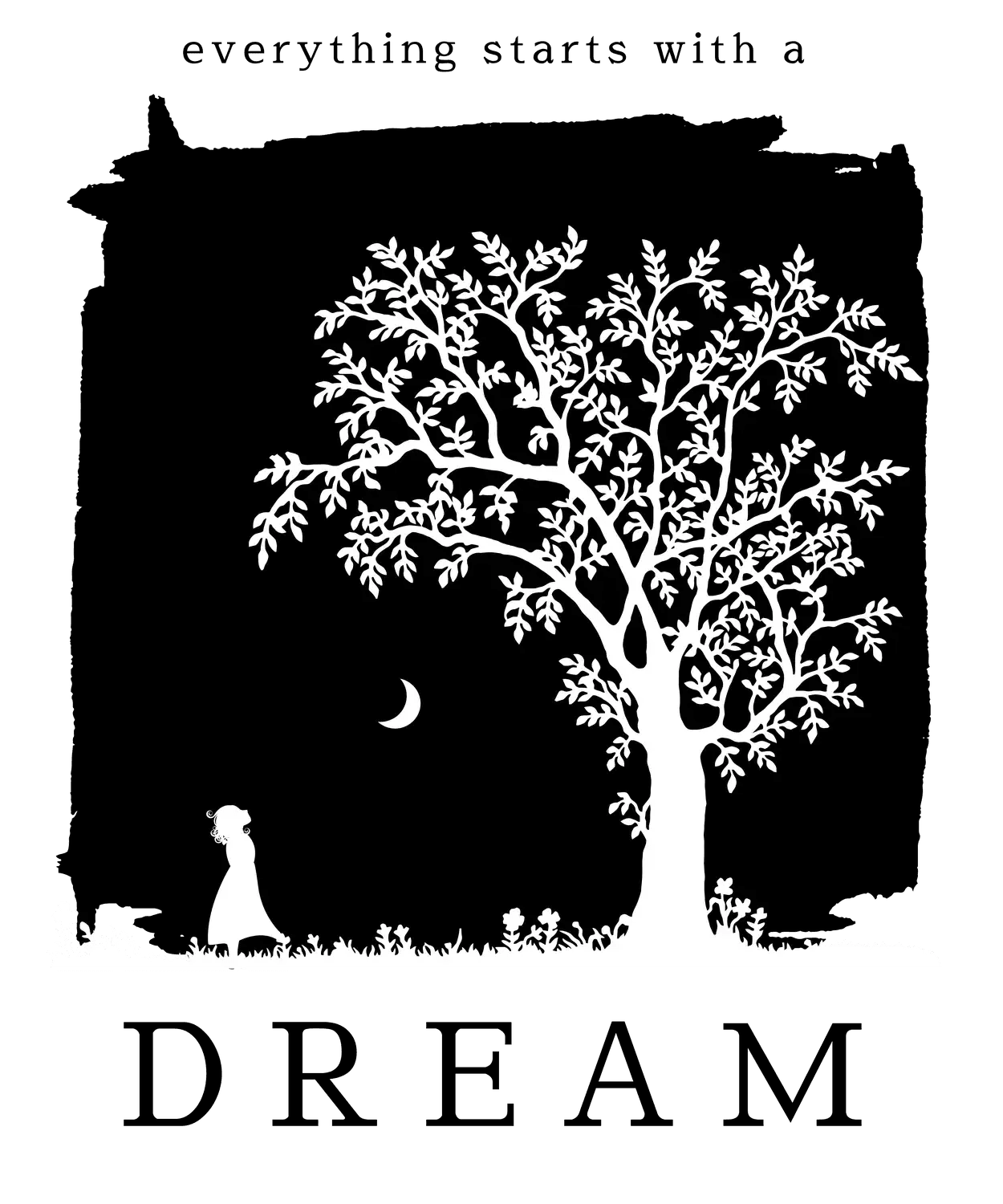 Moonlit Tree and Fox - DTF Ready to Press (original)