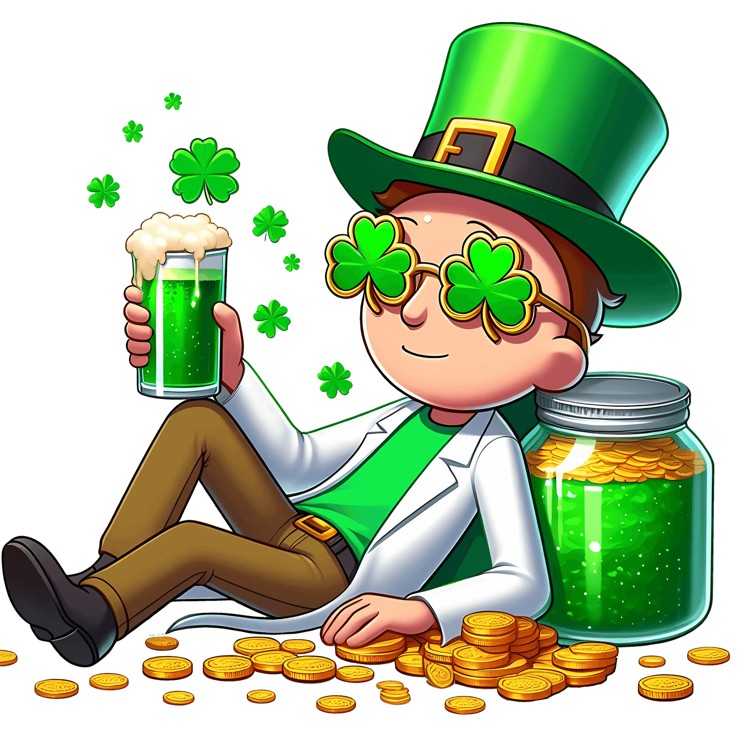 Morty Smith St Patrick's Day Design - DTF Ready To Press - Heat Press Transfer