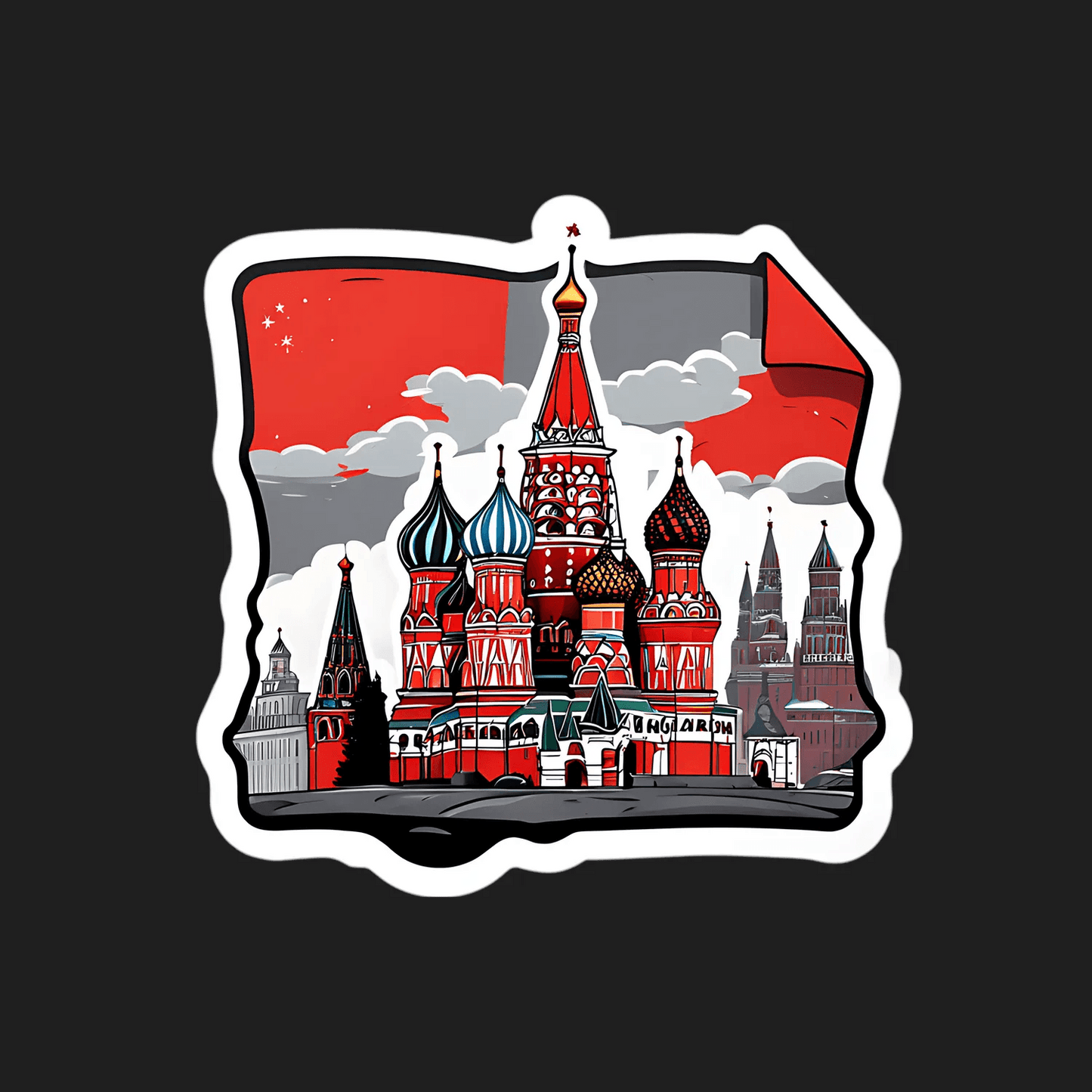 Moscow Landmark Sticker - Vibrant UV Art - Heat Press Transfer