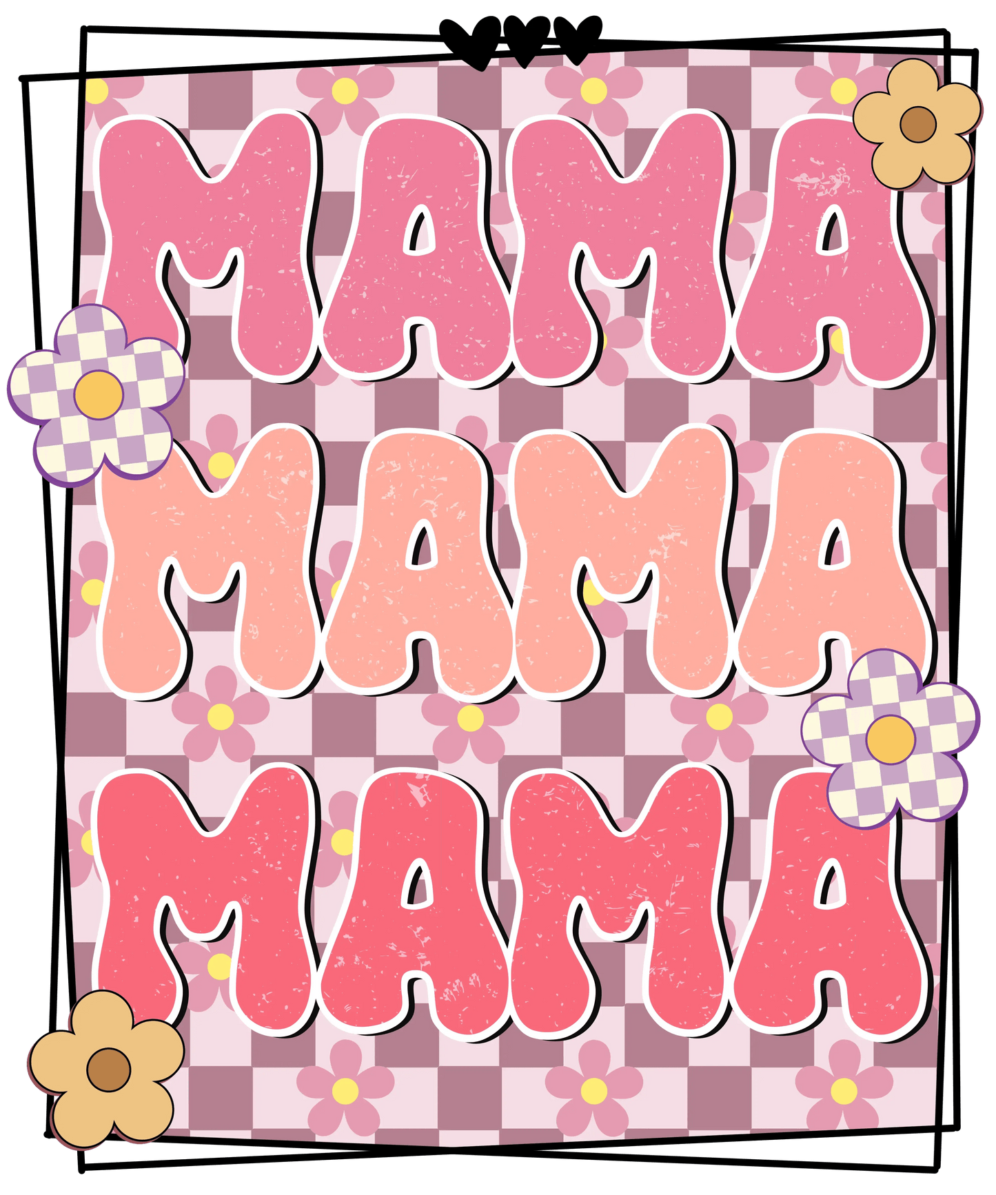 Mother's Day Retro Mama Design - DTF Ready To Press - Heat Press Transfer