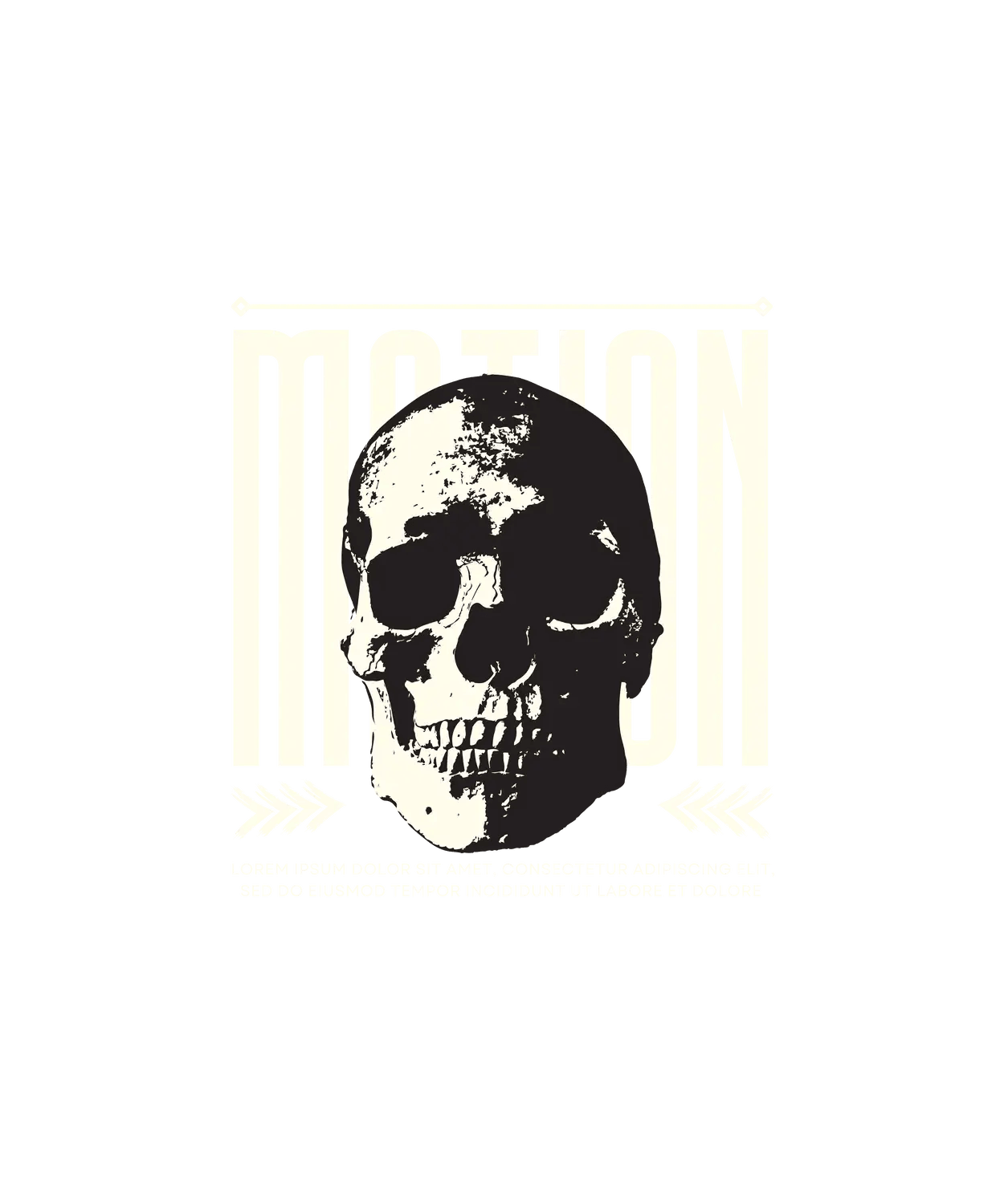 Motion Skull Graphic - DTF Ready to Press (original)