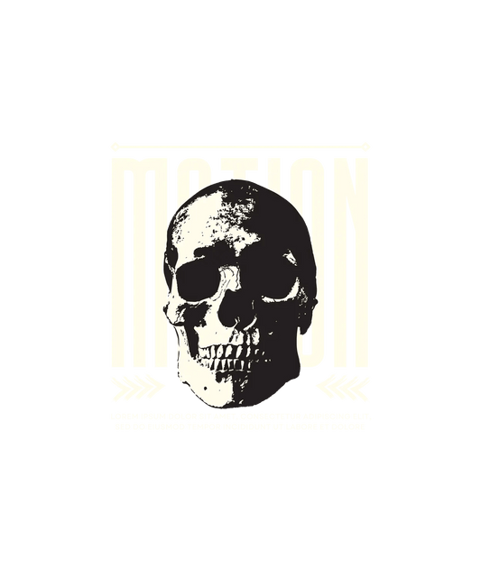 Motion Skull Graphic - DTF Ready to Press - Heat Press Transfer