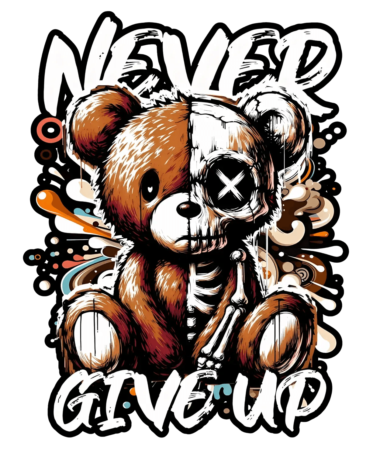 Motivational Bear - DTF Ready to Press - Heat Press Transfer