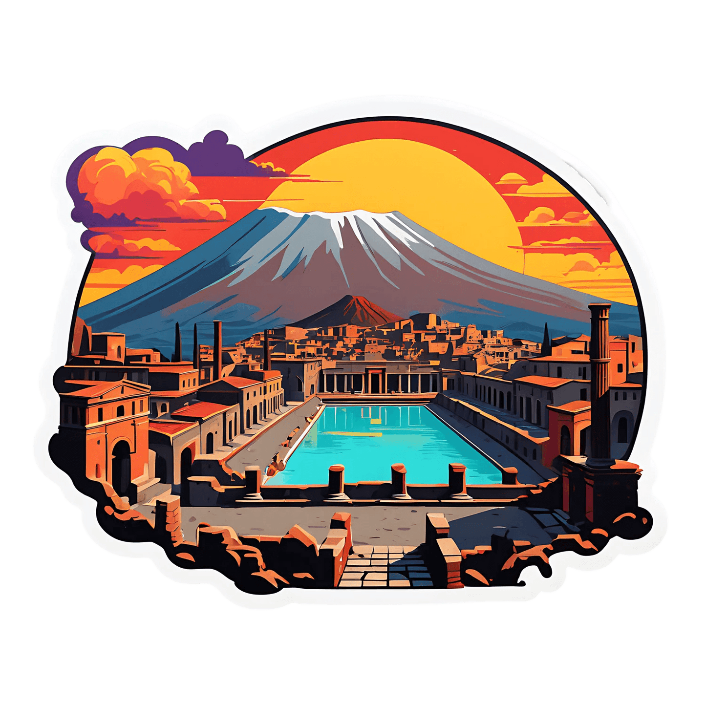 Mount Fuji Sunset - Sticker - Heat Press Transfer