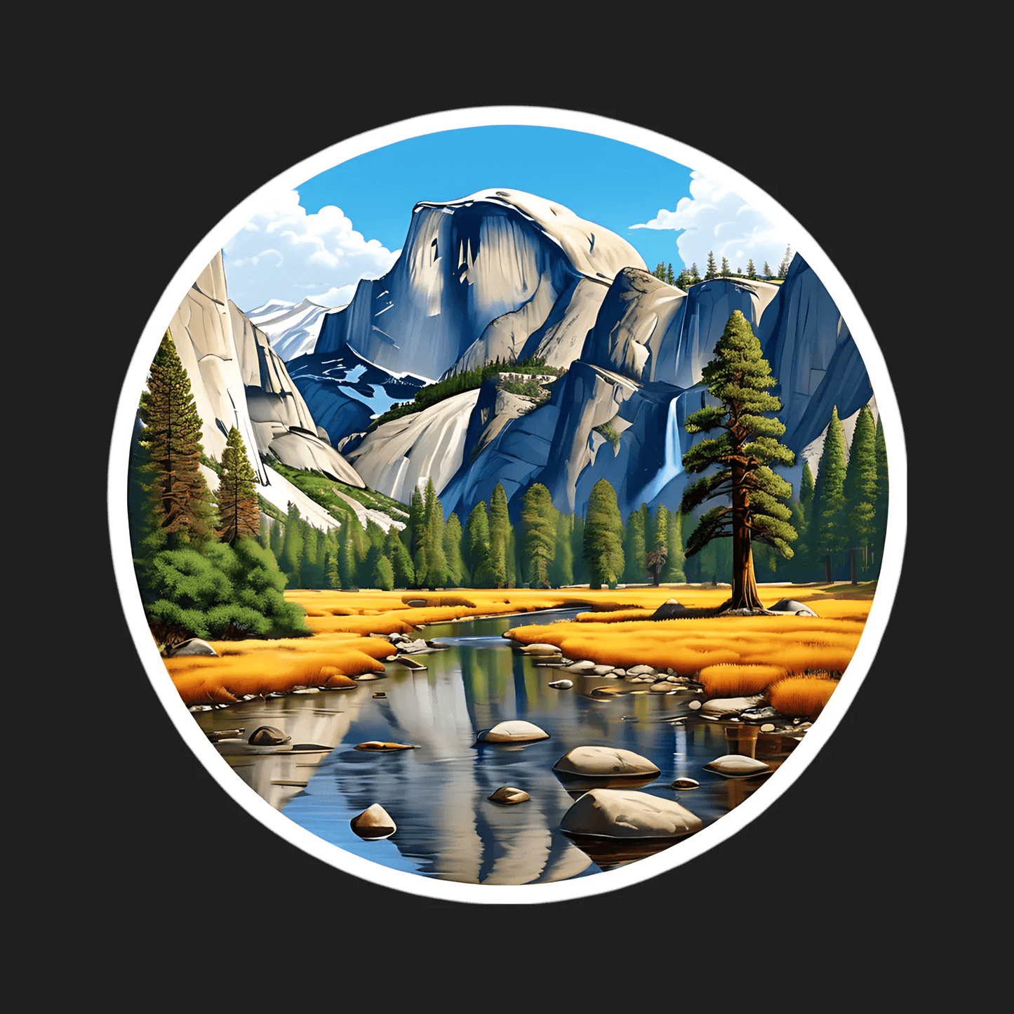Mountain Landscape - UV DTF Sticker - Heat Press Transfer