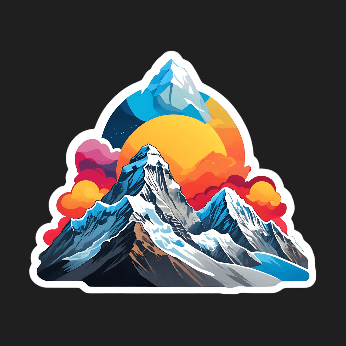 Mountain Sunset - Sticker - Heat Press Transfer