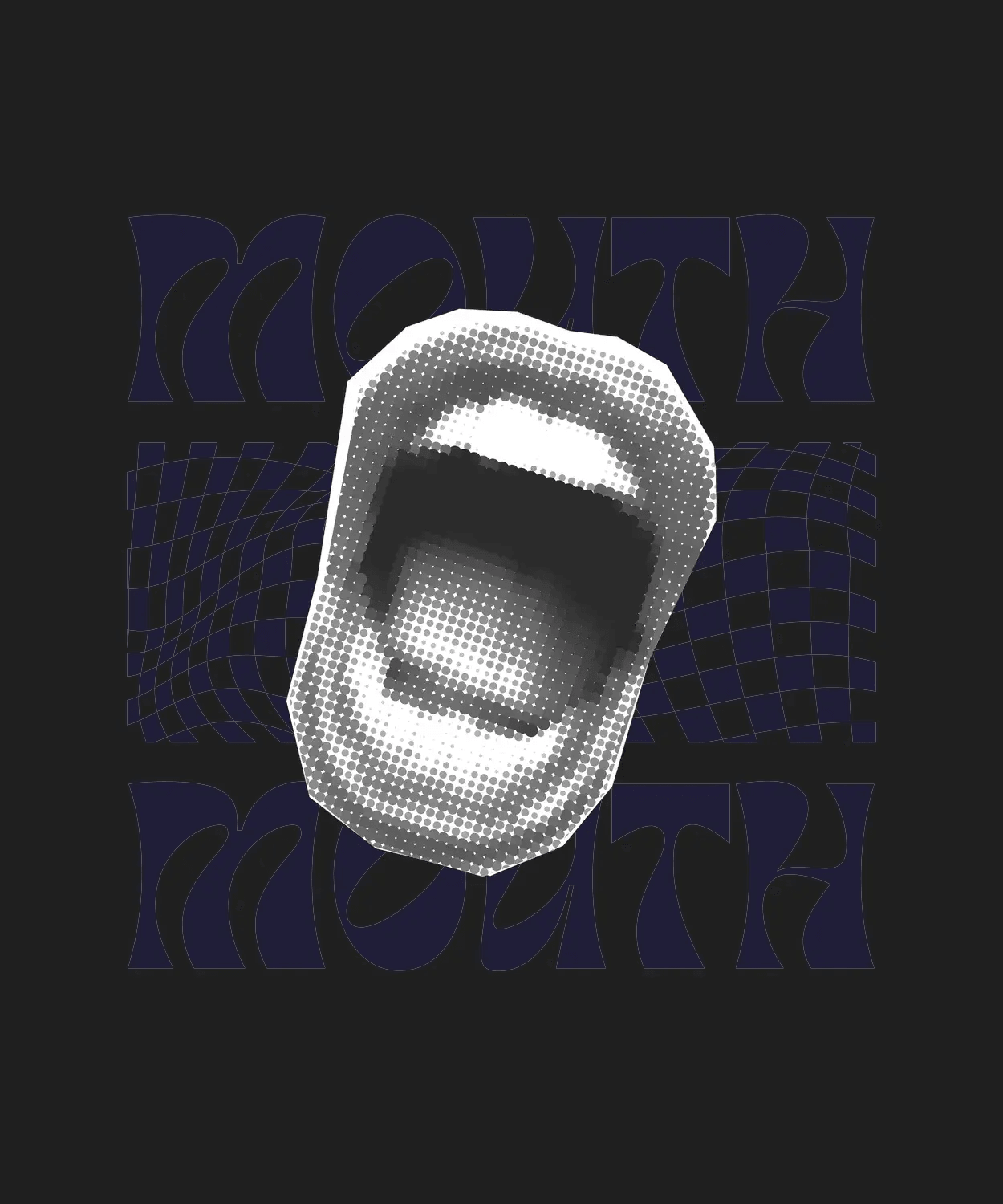 Mouth Design - DTF Ready to Press (black_bg)
