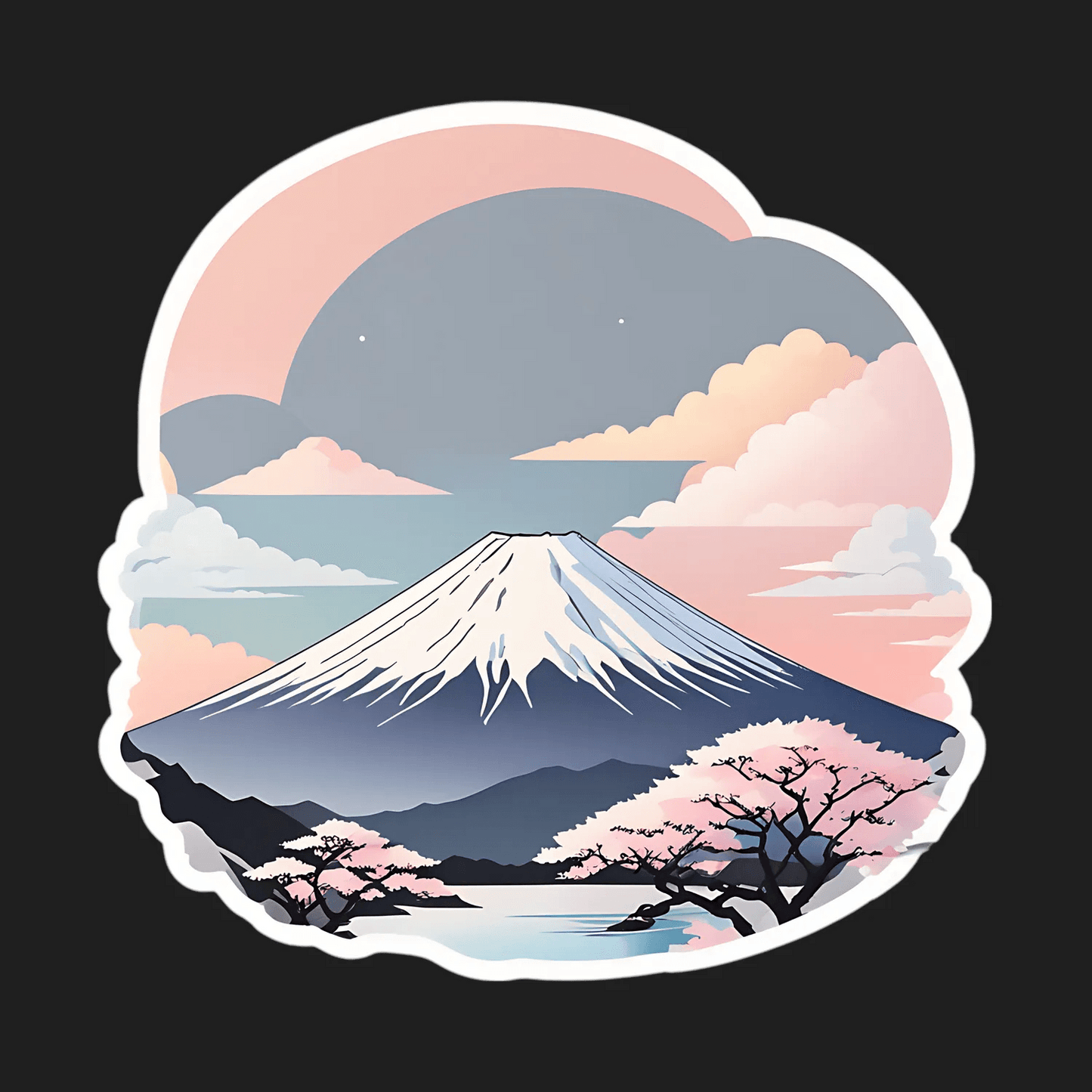 Mt Fuji Sunrise - Sticker - Heat Press Transfer