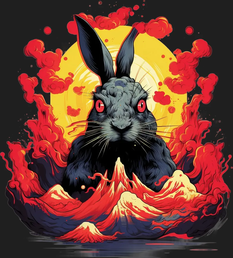 Mystic Rabbit Moon - DTF Ready to Press - Heat Press Transfer