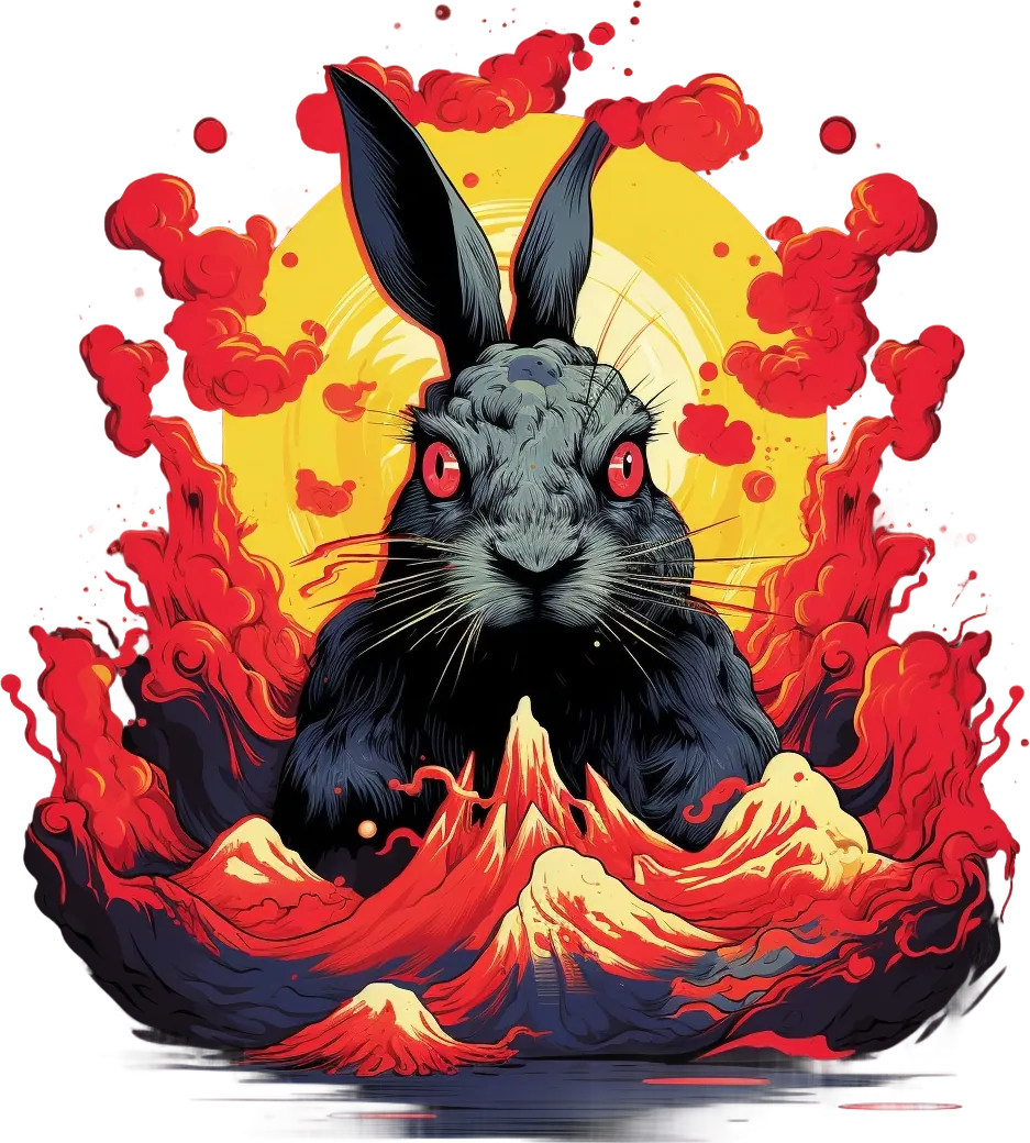 Mystic Rabbit Moon - DTF Ready to Press - Heat Press Transfer