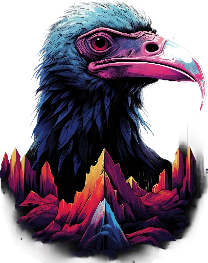 Mystical Bird Art - DTF Ready to Press - Heat Press Transfer