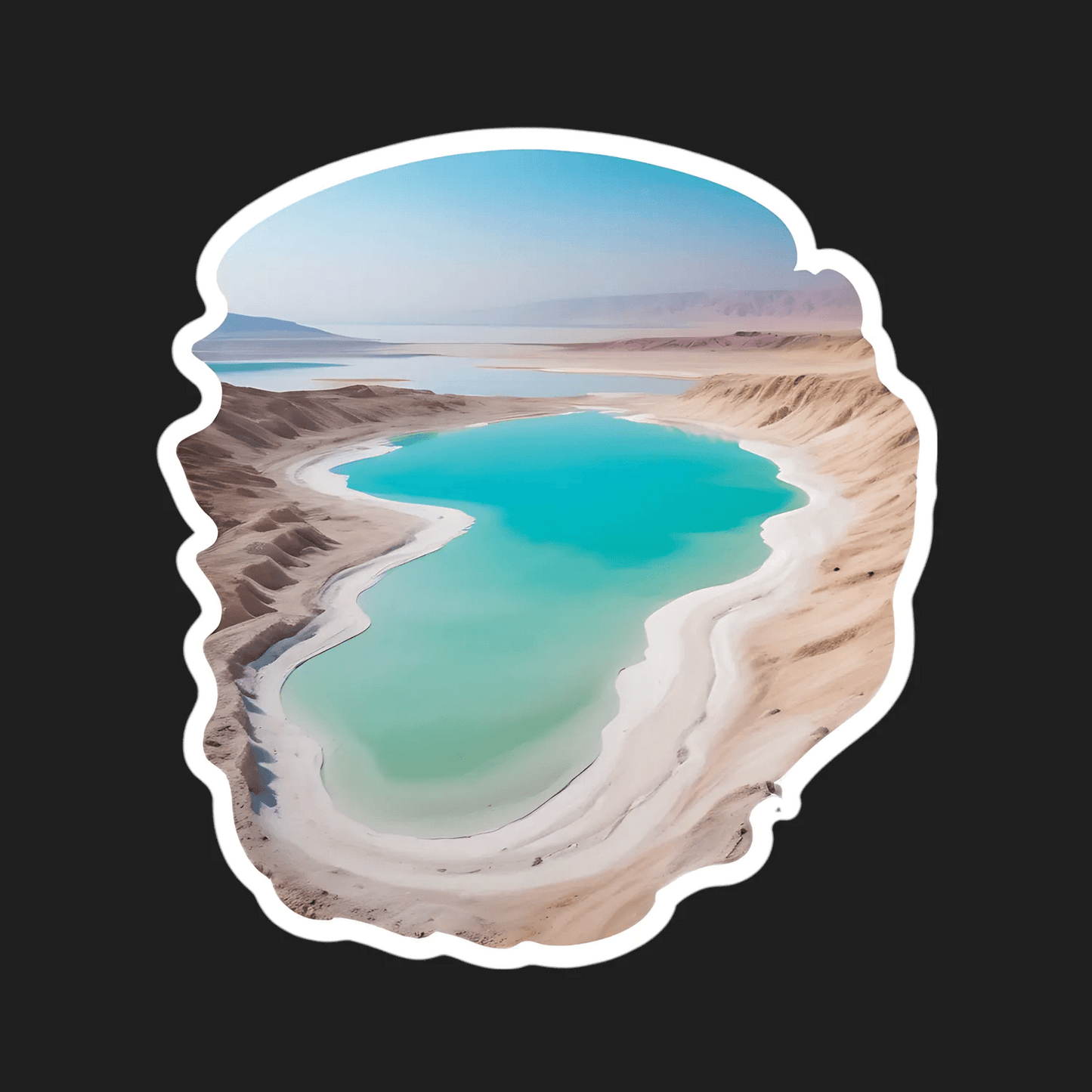 Nature Scenery Sticker - Aerial Lake View - Heat Press Transfer