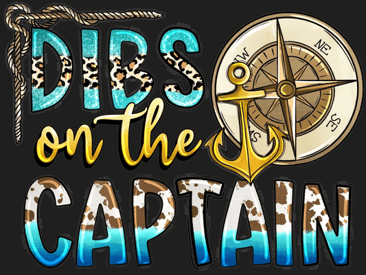 Nautical Captain DTF Ready to Press - Heat Press Transfer