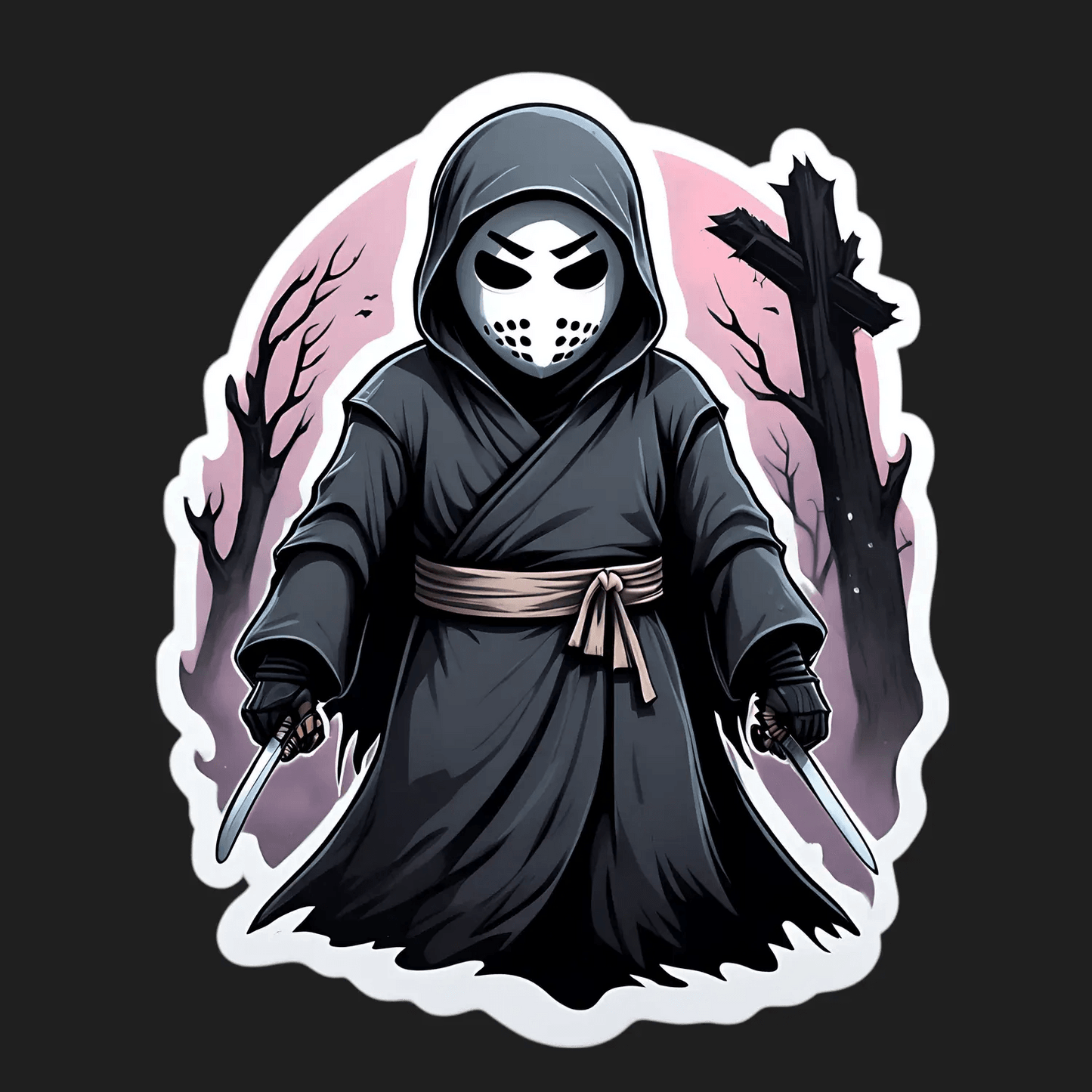 Ninja Warrior Sticker – Mystical Ambiance - Heat Press Transfer
