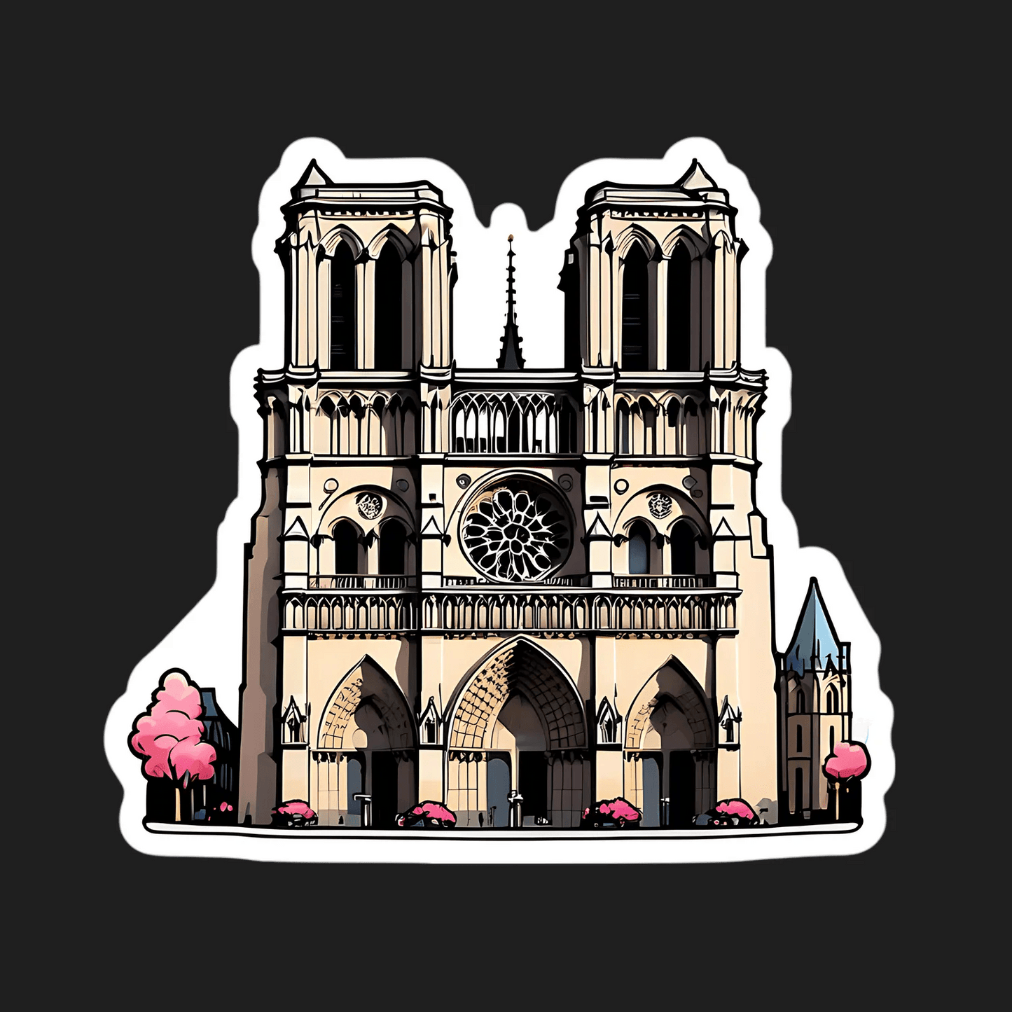 Notre Dame Cathedral - Sticker - Heat Press Transfer