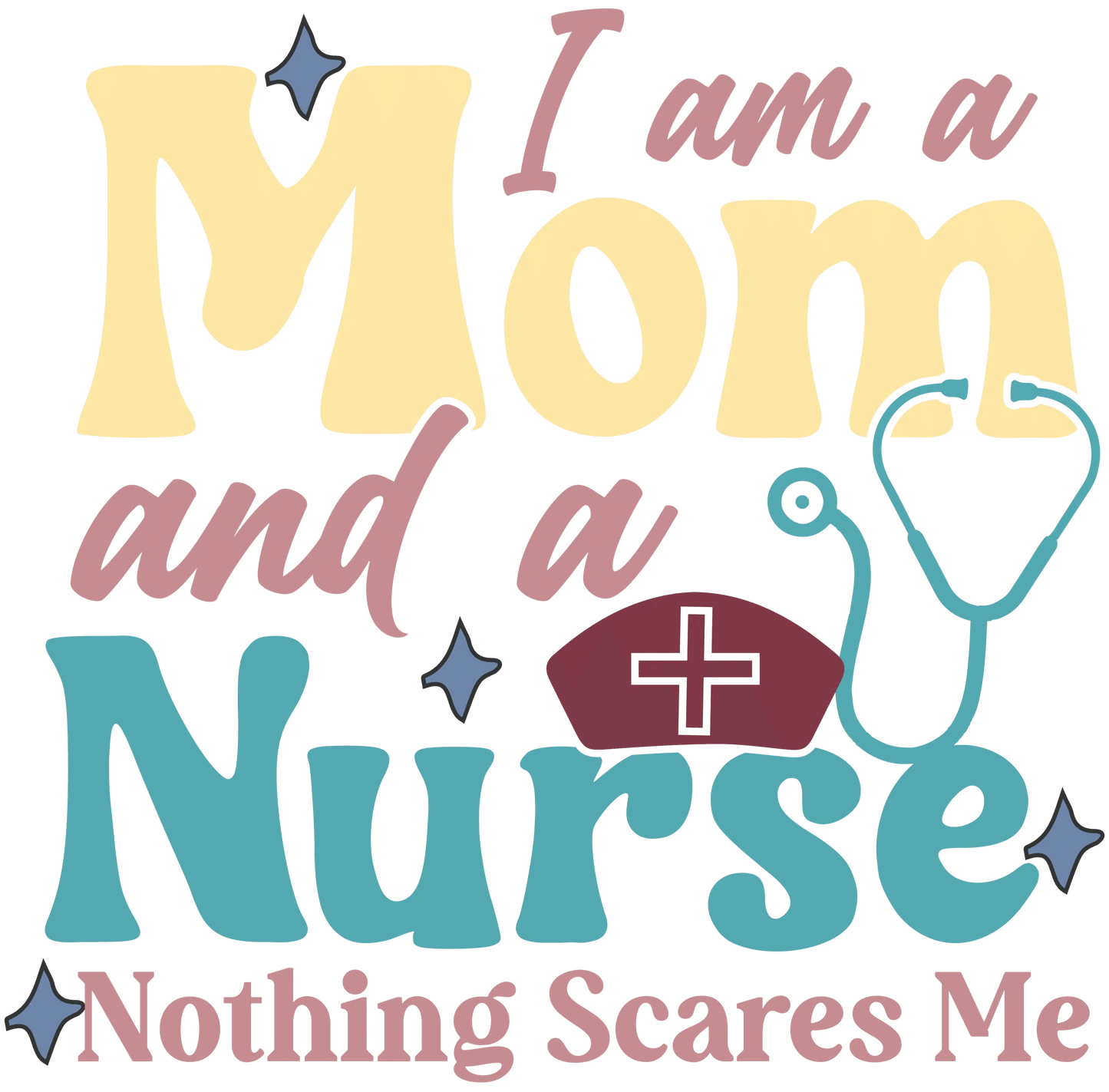 Nurse Mom Design - DTF Ready To Press - Heat Press Transfer