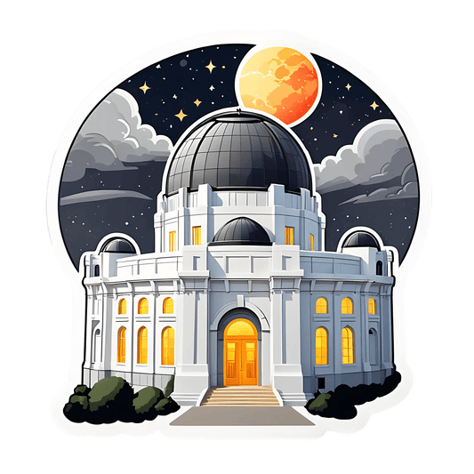 Observatory Night Sky - Moon Sticker - Heat Press Transfer