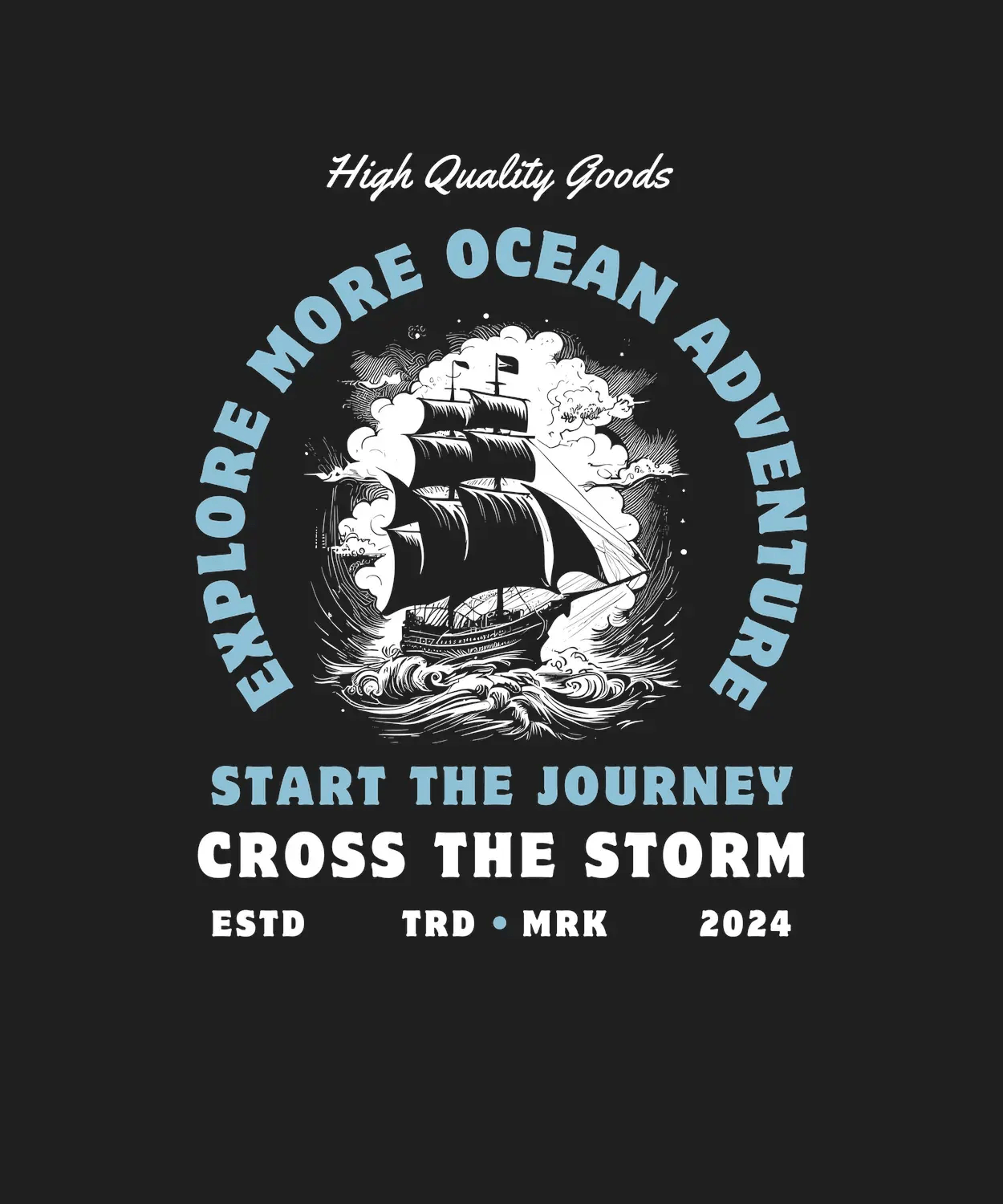 Ocean Adventure - DTF Ready to Press (black_bg)