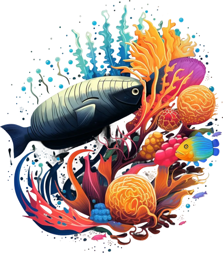 Ocean Artwork - DTF Ready to Press - Heat Press Transfer