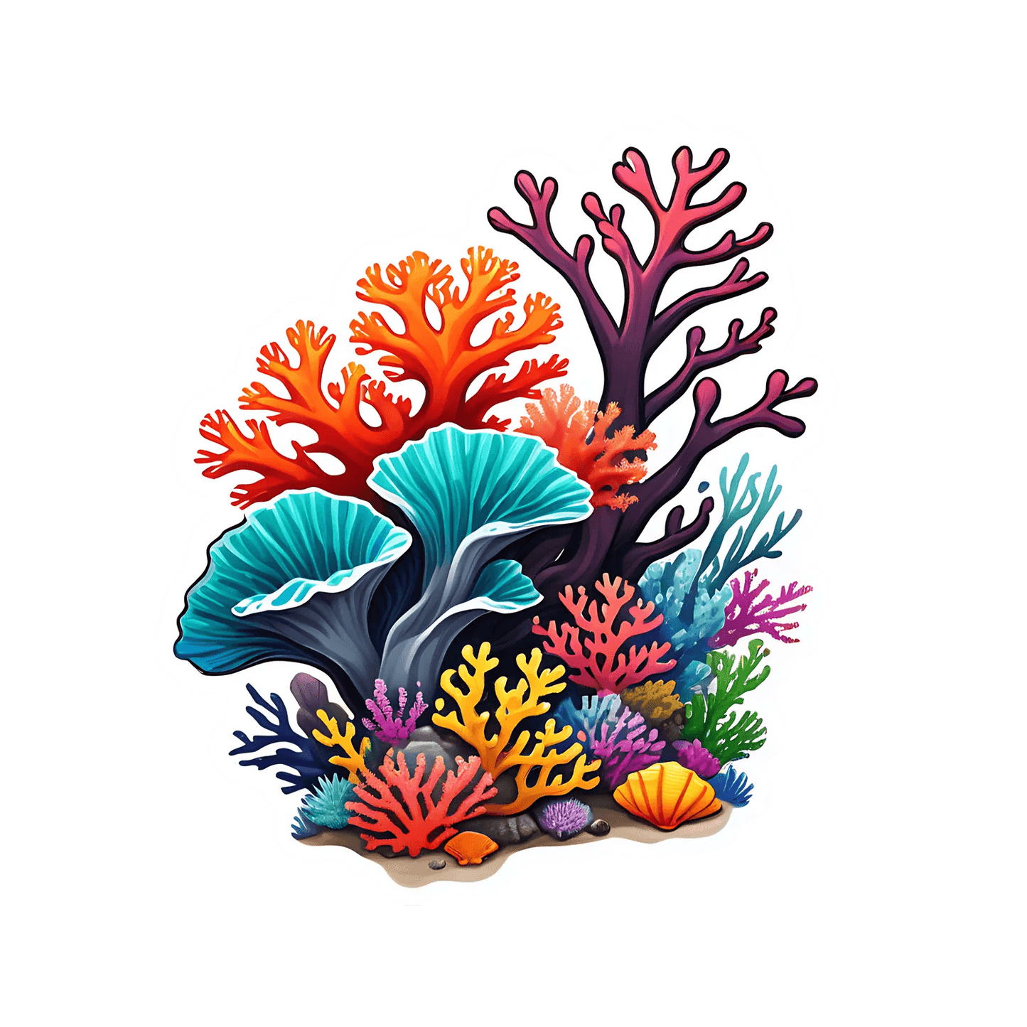 Ocean Coral Reef - Sticker - Heat Press Transfer
