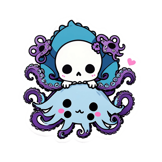 Octopus Skull - Sticker - Heat Press Transfer