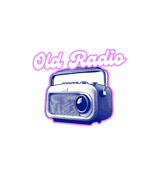 Old Radio Vintage - DTF Ready to Press - Heat Press Transfer